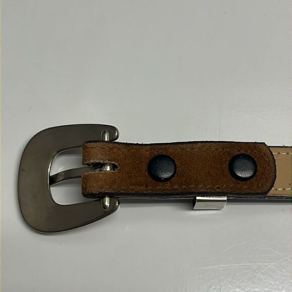 Brazos Joe Belt Co. Nocana, Texas, USA Thin Concho Belt Silver-Tone Hardware 30 main image 13